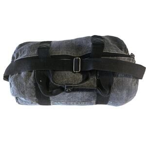 Heritage 1981 Gray/Blk Tweed-Zippered Duffle w/Handle & Adj Strap 2-Pockets